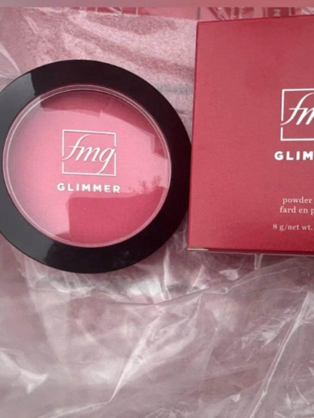 FMG Glimmer Powder Blush Petal Pink New in Box Matte Finish